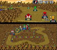 une photo d'Ã©cran de Super Mario Kart sur Nintendo Super Nes